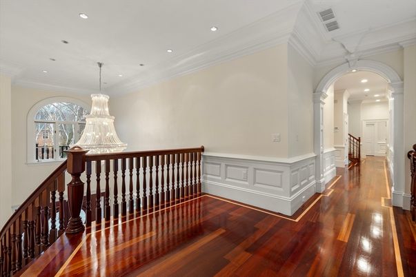 Chandelier, Interior, Recessed Lighting, Wood Texture Flooring