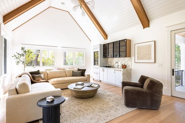 Interior, Living room, Wooden Beams, Wood Texture Flooring