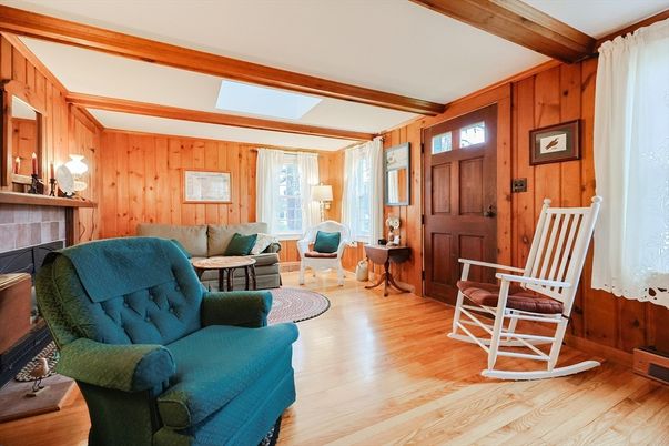 Fireplace, Interior, Living room, Wooden Beams, Wood Texture Flooring, Wooden Walls