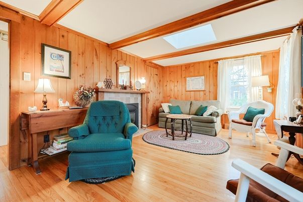 Fireplace, Interior, Living room, Wooden Beams, Wood Texture Flooring, Wooden Walls