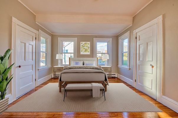Bedroom, Interior, Wood Texture Flooring