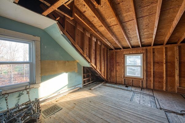 Empty room, Interior, Wooden Beams, Wooden Ceilings, Wood Texture Flooring, Wooden Walls