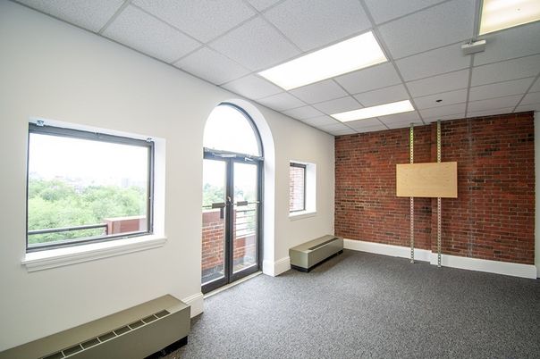 Empty room, Interior, Recessed Lighting, Stone Walls