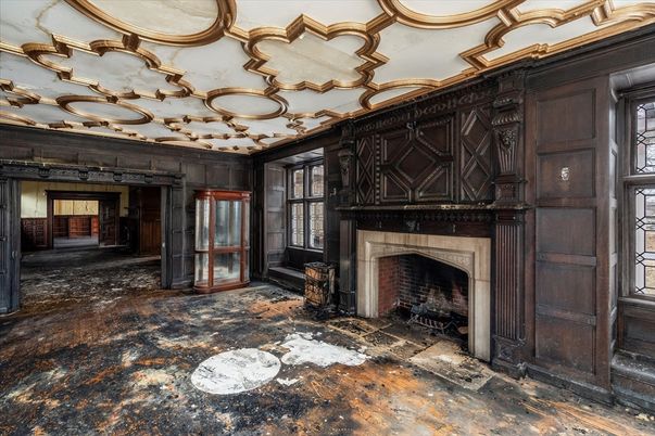 Fireplace, Interior, Wooden Walls