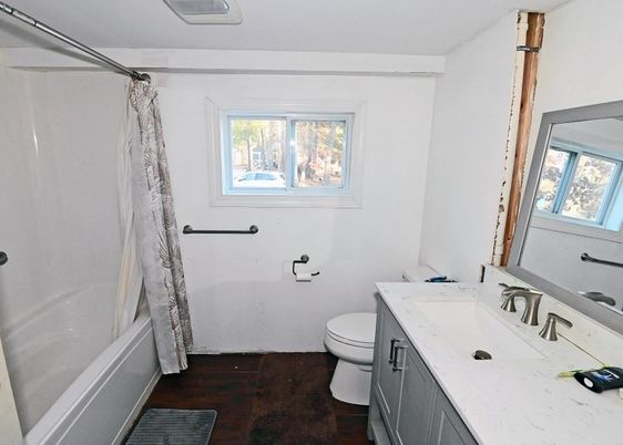 Bathroom, Interior, Wood Texture Flooring