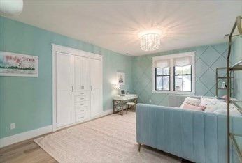 Chandelier, Home Office, Interior, Wood Texture Flooring