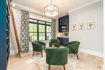 Interior, Living room, Pendant Lights, Wood Texture Flooring