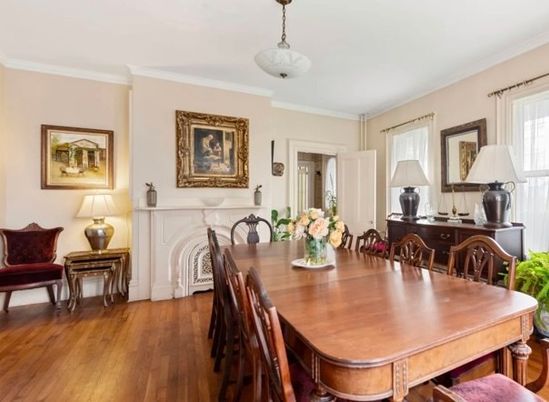 Dining room, Interior, Wood Texture Flooring