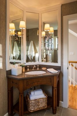 Bathroom, Interior, Wood Texture Flooring