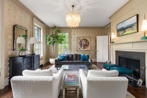 Chandelier, Fireplace, Interior, Living room, Wood Texture Flooring
