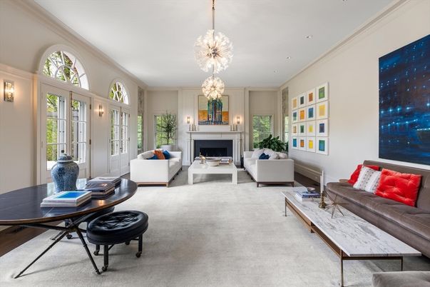 Fireplace, Interior, Living room, Pendant Lights, Recessed Lighting