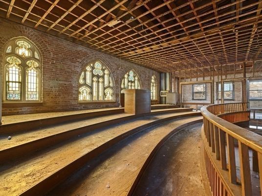 Interior, Stone Walls, Wooden Beams