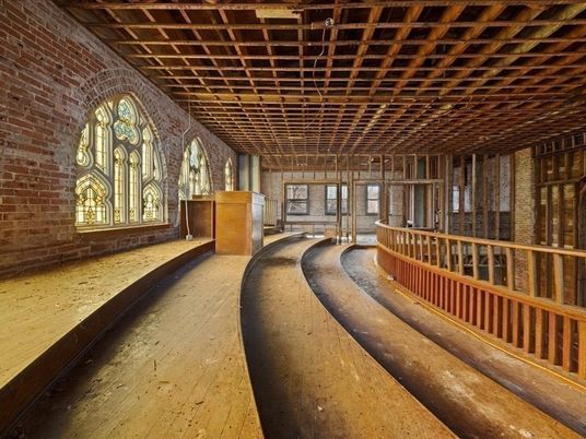 Interior, Stone Walls, Wooden Beams