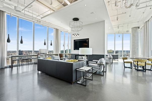 Dining room, Interior, Living room, Pendant Lights, Recessed Lighting
