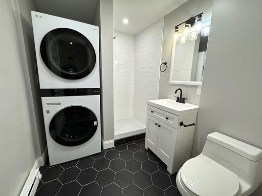 Bathroom, Interior, Recessed Lighting, Washer