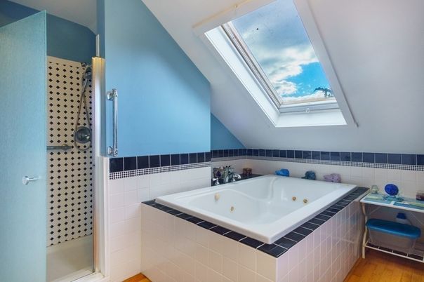 Bathroom, Interior, Wood Texture Flooring