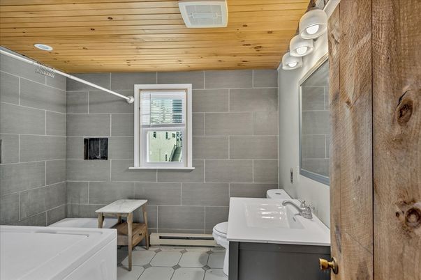 Bathroom, Interior, Wooden Ceilings