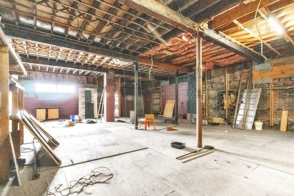 Interior, Stone Walls, Wooden Beams