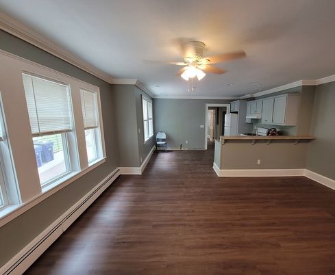 Empty room, Interior, Kitchen, Wood Texture Flooring