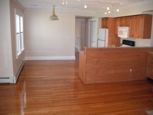 Interior, Kitchen, Pendant Lights, Wood Texture Flooring