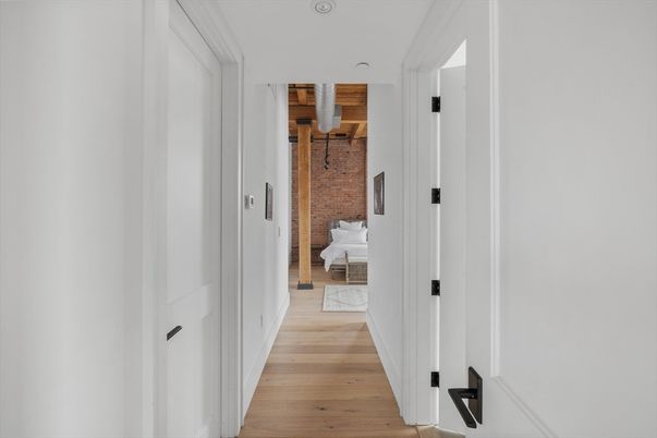 Bathroom, Interior, Stone Walls, Wood Texture Flooring