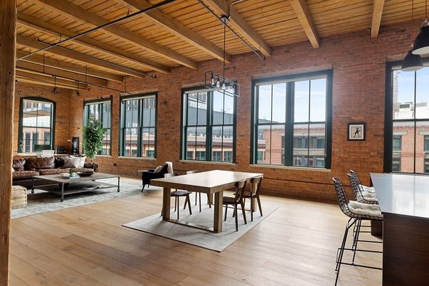 Dining room, Interior, Living room, Pendant Lights, Stone Walls, Wooden Beams, Wooden Ceilings, Wood Texture Flooring