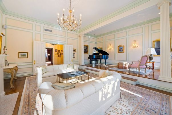 Chandelier, Interior, Living room, Piano, Wood Texture Flooring