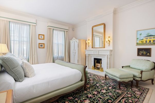 Bedroom, Fireplace, Interior
