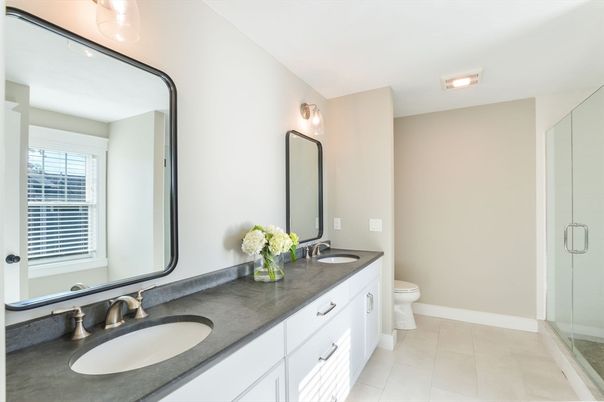 Bathroom, Dual Sink Vanities, Glass Shower, Interior