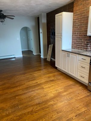 Empty room, Interior, Stone Walls, Wood Texture Flooring