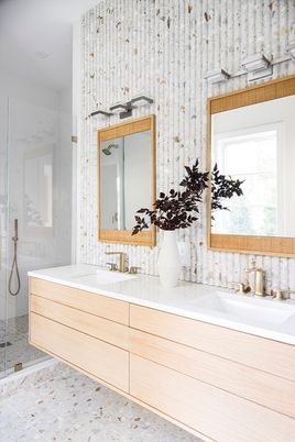 Bathroom, Dual Sink Vanities, Glass Shower, Interior