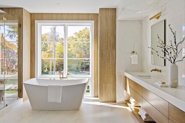 Bathroom, Free Standing Baths, Interior, Marble, Marble Walls