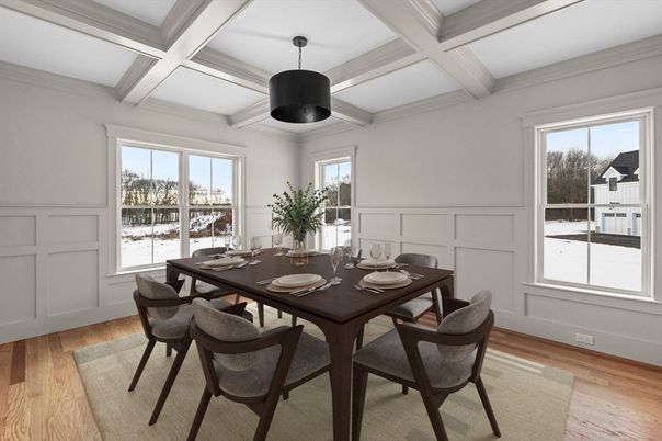 Dining room, Interior, Wood Texture Flooring