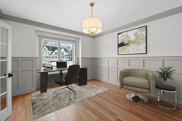 Home Office, Interior, Wood Texture Flooring