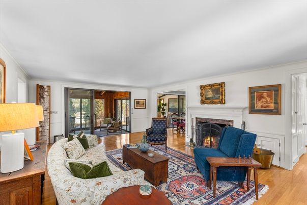 Fireplace, Interior, Living room, Wood Texture Flooring