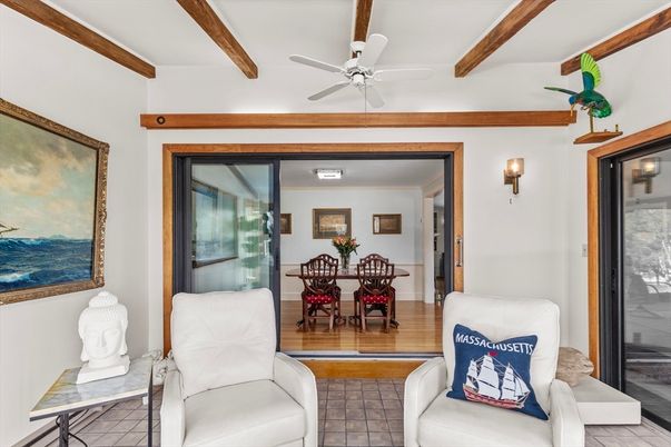 Dining room, Interior, Wooden Beams