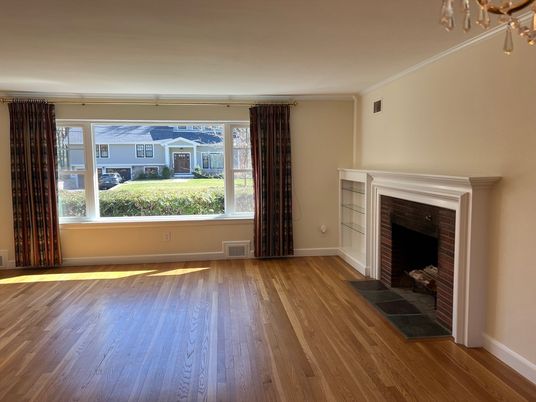 Empty room, Fireplace, Interior, Wood Texture Flooring