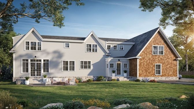 Backyard, Exterior, Facade, Brick Facade, Farmhouse