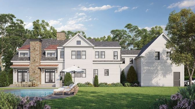 Attached, Backyard, Exterior, Facade, Pool, Farmhouse