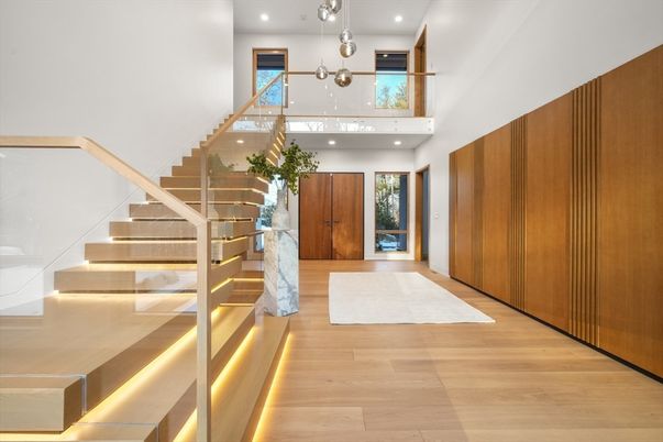 Interior, Pendant Lights, Recessed Lighting, Wood Texture Flooring