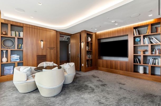 Interior, Living room, Recessed Lighting, Wooden Walls