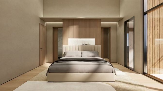 Bedroom, Interior, Wood Texture Flooring