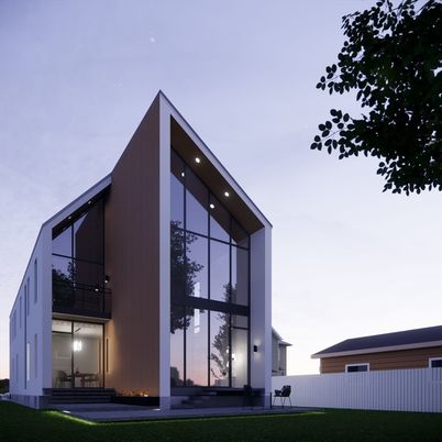 Backyard, Exterior, Facade, Modern