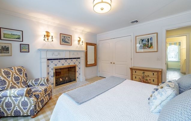 Bedroom, Fireplace, Interior