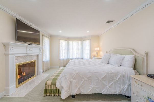 Bedroom, Fireplace, Interior, Recessed Lighting