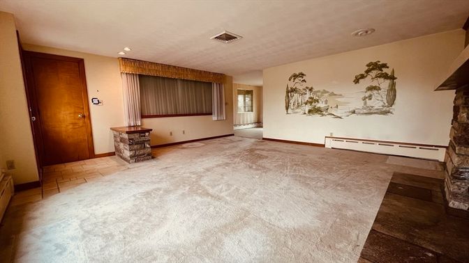 Empty room, Interior, Recessed Lighting
