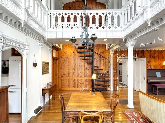 Dining room, Interior, Piano, Wood Texture Flooring, Wooden Walls