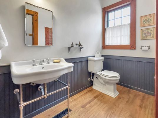 Bathroom, Interior, Wood Texture Flooring