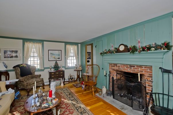 Fireplace, Interior, Wood Texture Flooring