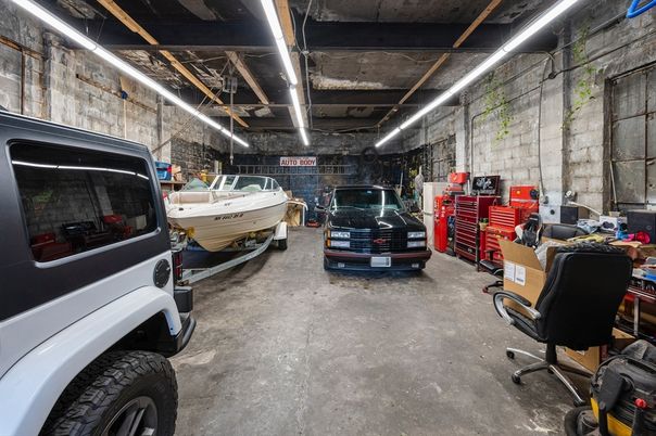 Garage, Interior, Stone Walls